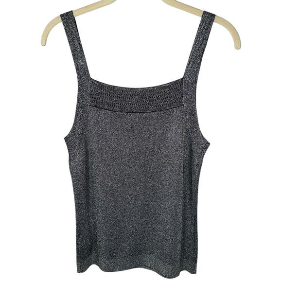 Splendid x Margherita Silver Sparkly Knit Sleeveless Top Women's Large - Picture 4 of 7